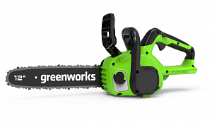 Цепная пила аккумуляторная GreenWorks GD24CS30, 24V, 30см, бесщеточная, без АКБ и ЗУ — изображение 2