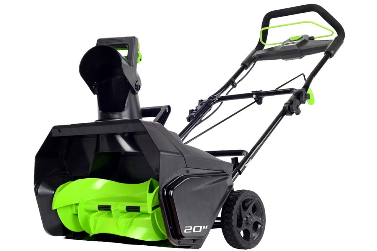 Снегоуборщик аккумуляторный Greenworks GD80ST, 80В, 51 см, бесщеточный