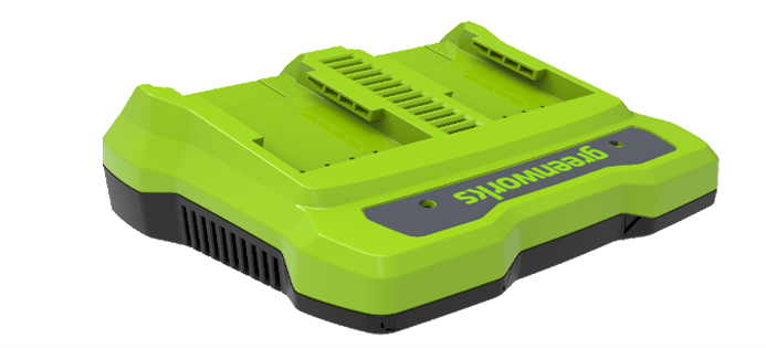 Зарядное устройство на 2 аккумулятора Greenworks G24C, 24V — изображение 3
