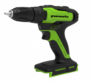 Дрель-шуруповерт аккумуляторная Greenworks GD24DD35, 24V, бесщеточная, без АКБ и ЗУ — изображение 2