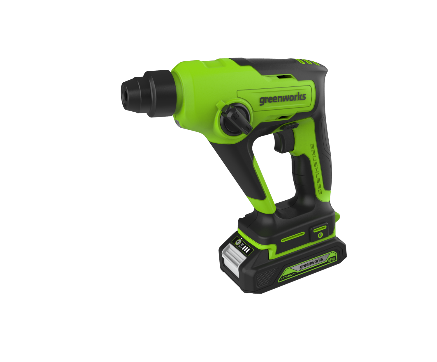 Перфоратор аккумуляторный бесщеточный Greenworks GD24SDS1 1,2 ДЖ, 24V, без АКБ и ЗУ — изображение 3