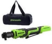Гайковерт-трещотка акк. Greenworks GD24RW, 24V,б/щет,0-250об/мин, 1/2", 80Нм, 70 мм, без АКБ и ЗУ, сумка (3804007) — изображение 2