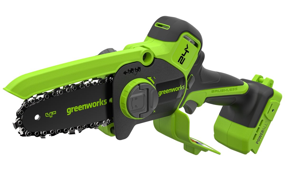 Цепная мини-пила Greenworks CS2410A(24В,10см,Акк4Ач и ЗУ)