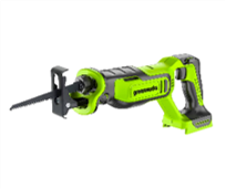 Пила сабельная аккумуляторная Greenworks Арт.1200607, 24V, бесщеточная без АКБ и ЗУ — изображение 2